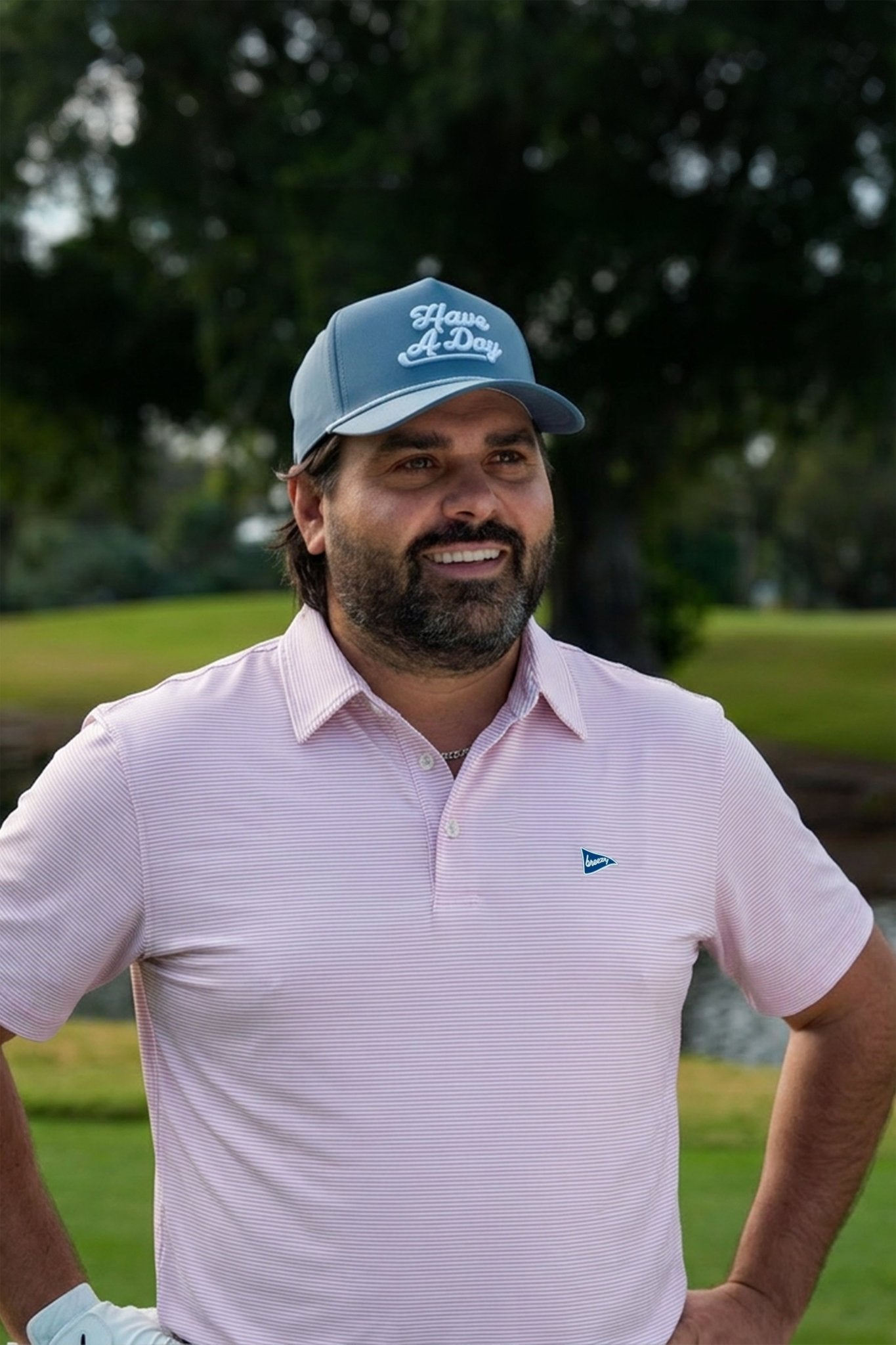 The Petal Stripe Polo - Breezy Golf