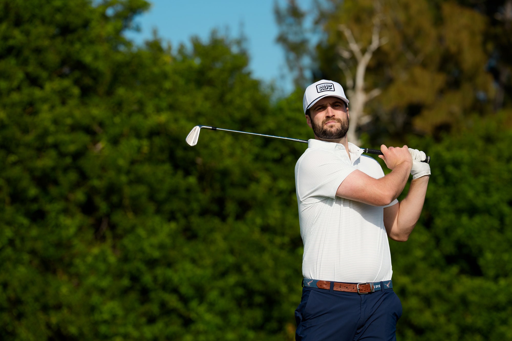 The Pebbled Stripes Polo - Breezy Golf