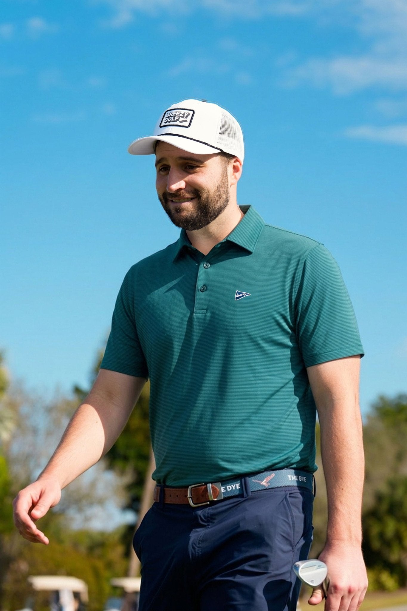 The Verdant Green Stripe Polo - Breezy Golf